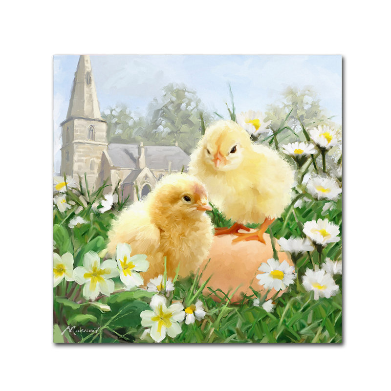 «Armand Chicks» par Armand, reproduction sur toile, H 35 po x l 35 po x P 2 po