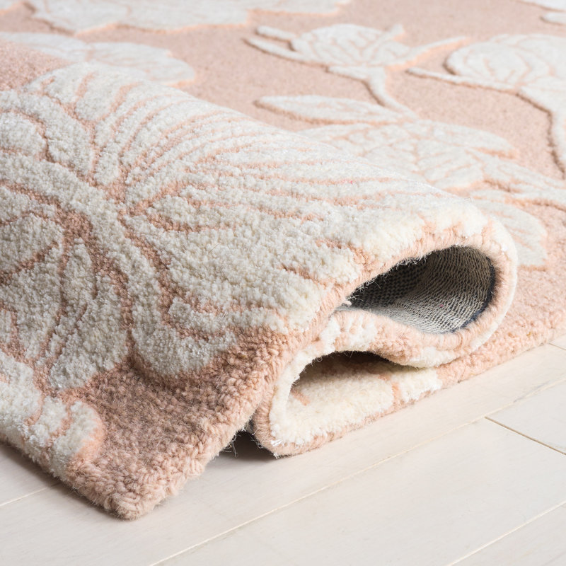 Glamour Hand Tufted Wool; Viscose; Cotton Floral Indoor Rug, Rectangle 5' x 8'