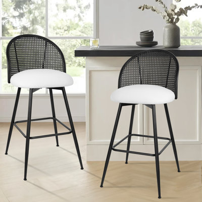 Arvon Swivel Upholstered Counter & Bar Stool