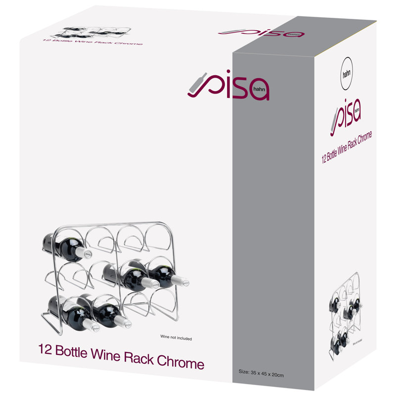 Pisa Tabletop Wine Bottle Rack, Chrome