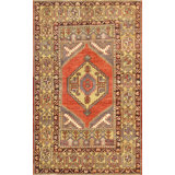 Canvello Vintage Oushak Coral Lamb's Wool Area Rug- 3'7" X 5'10"