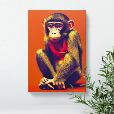Young Monkey No.3 - Wrapped Canvas