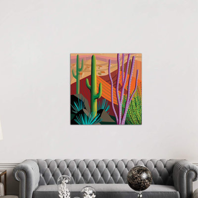 Tucson, Square by Charles Harker - Wrapped Canvas Print