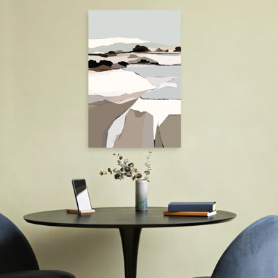 Art mural mural de paysage moderne abstrait minimaliste