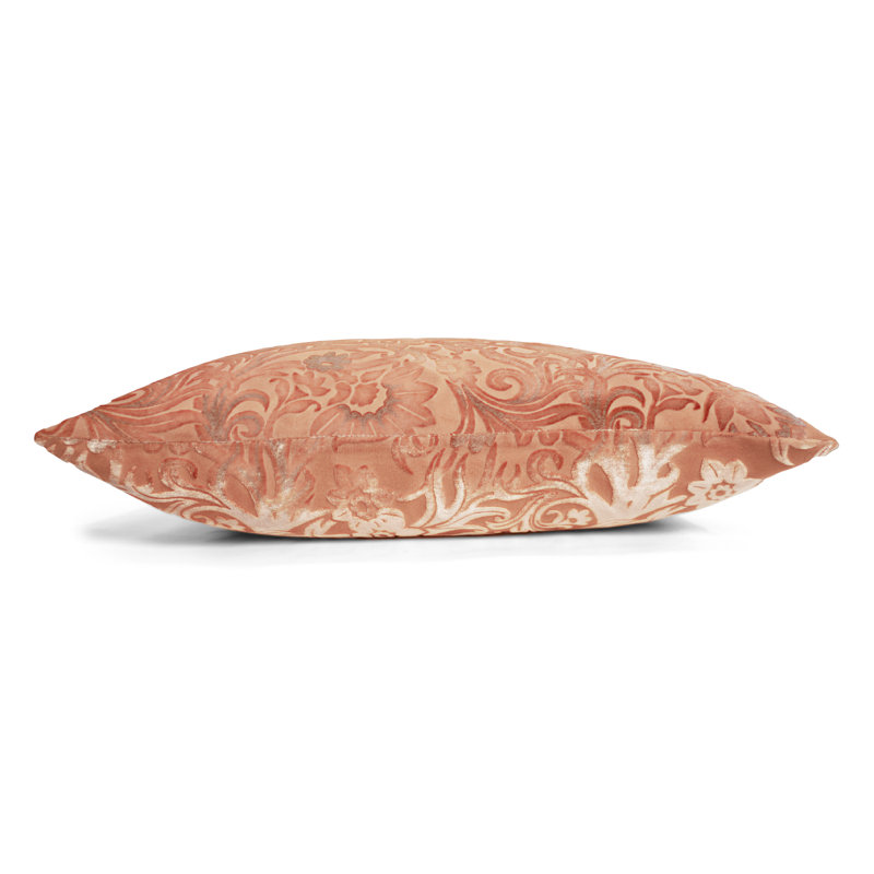 Prospect Park Square Velvet Pillow Cover & Insert, Mango, 22" x 22"
