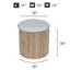Tabouret d'appoint rembourré 16 po Raffaele