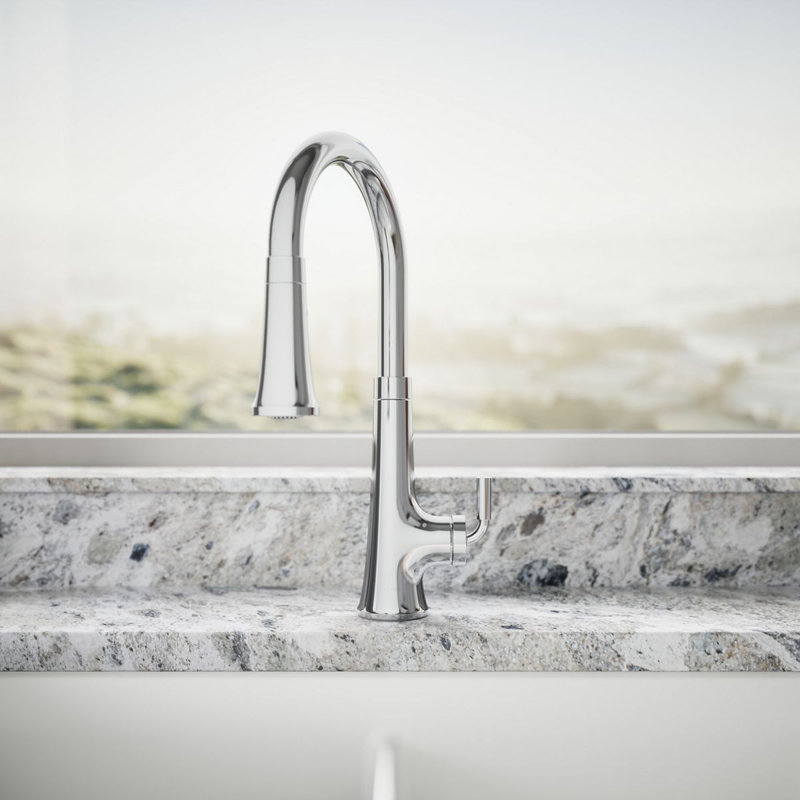 Tone™ Touchless Pull-Down Kitchen Sink Faucet with Voice Activation and Three-Function Sprayhead, Polished Chrome