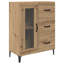  Highboard Black Oak 69.5 X 34 X 180 Cm Engineered Wood-815631138
