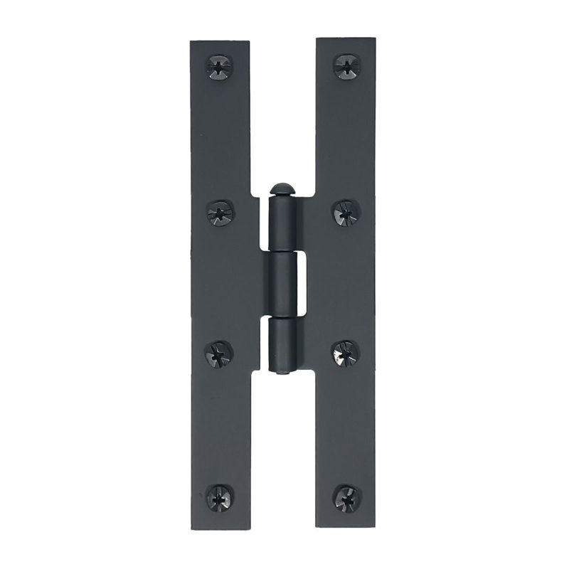 7" Black Iron Surface Mount H Hinge