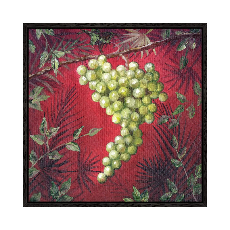 Sicillian Grapes I by Malenda Trick - Gallery-Wrapped Canvas Giclée on Canvas, Black Framed, 45.72 cm H x 45.72 cm W