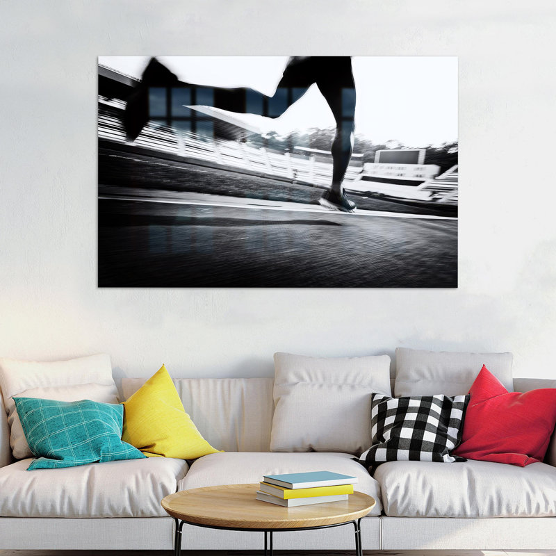 Grande décoration murale de motif artistique représentant un thème de course parfait pour la salle de sport ou un cadeau personnalisé