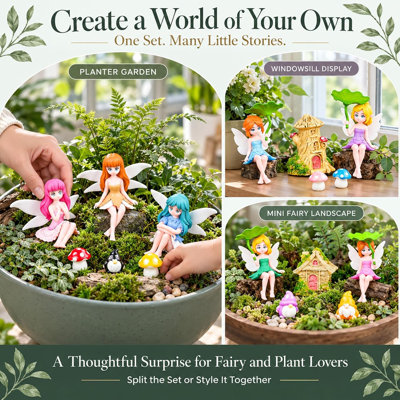 17 Pcs Fairy Garden Accessories Kit for Plant Pots and DIY Decor