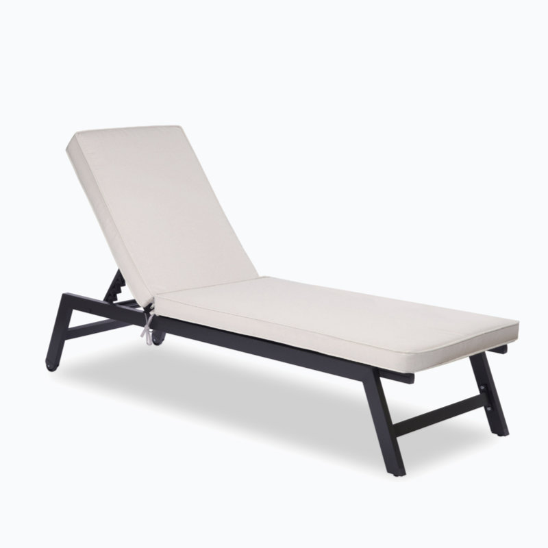 Woodney Outdoor Lounge Chair, Beige