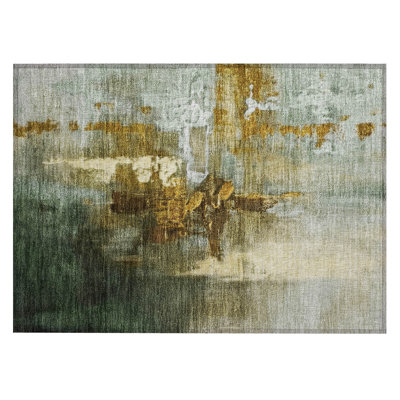 Machine Washable Indoor/Outdoor Cadence ACN2157 Abstract Rug