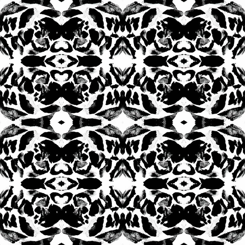 The Blush Label Morocco 10' L x 24" W Wallpaper Roll, Faux Grasscloth, Non-pasted, Black