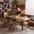Oak Rectangular Solid Wood desk-109474366