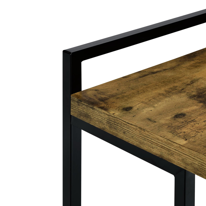 Table à collation rectangulaire de style contemporain - convient aux espaces de vie modernes dans des tons bruns polyvalents pour différents environnements