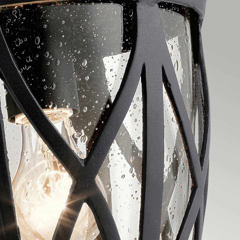 Farella Black Outdoor Wall Lantern, 59.5cm H x 26cm W x 33.1cm D