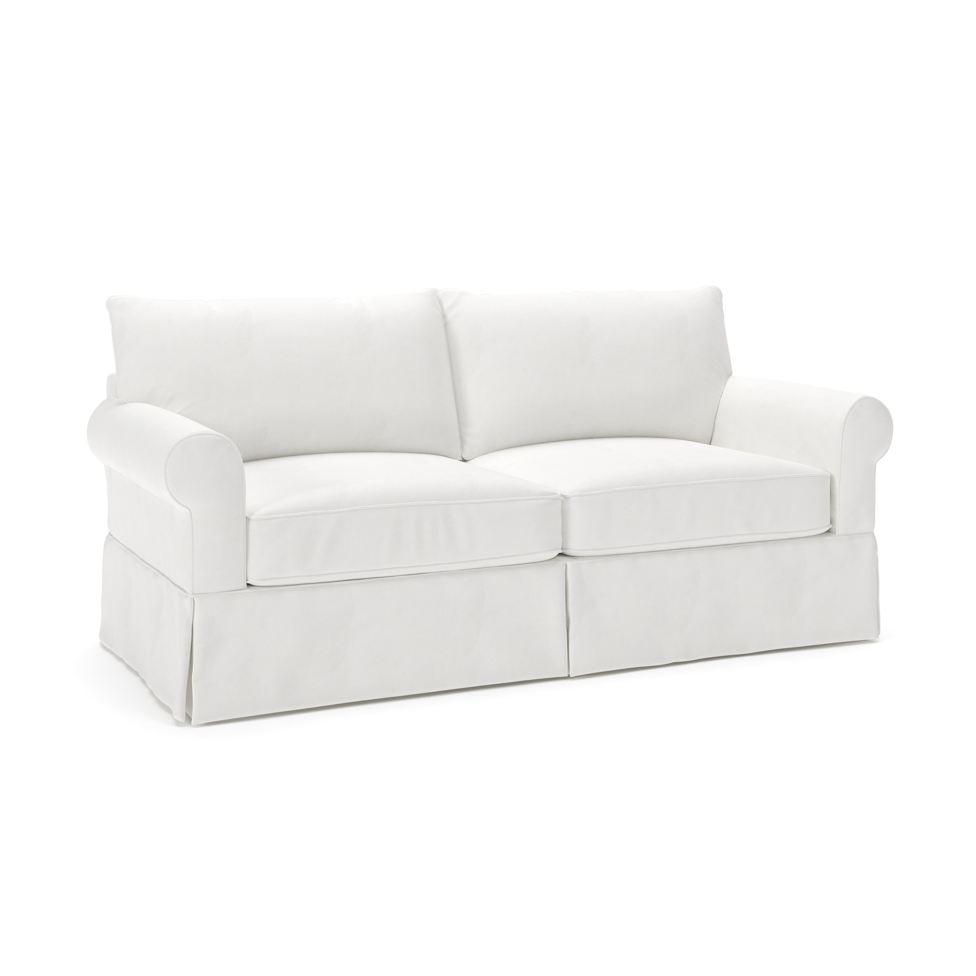 Amari 83'' Upholstered Sofa, Classic Bleach White Twill