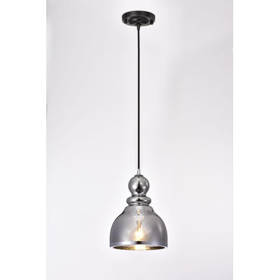 Odeza 1 - Light 7.1" Antique Black Single Dome Pendant