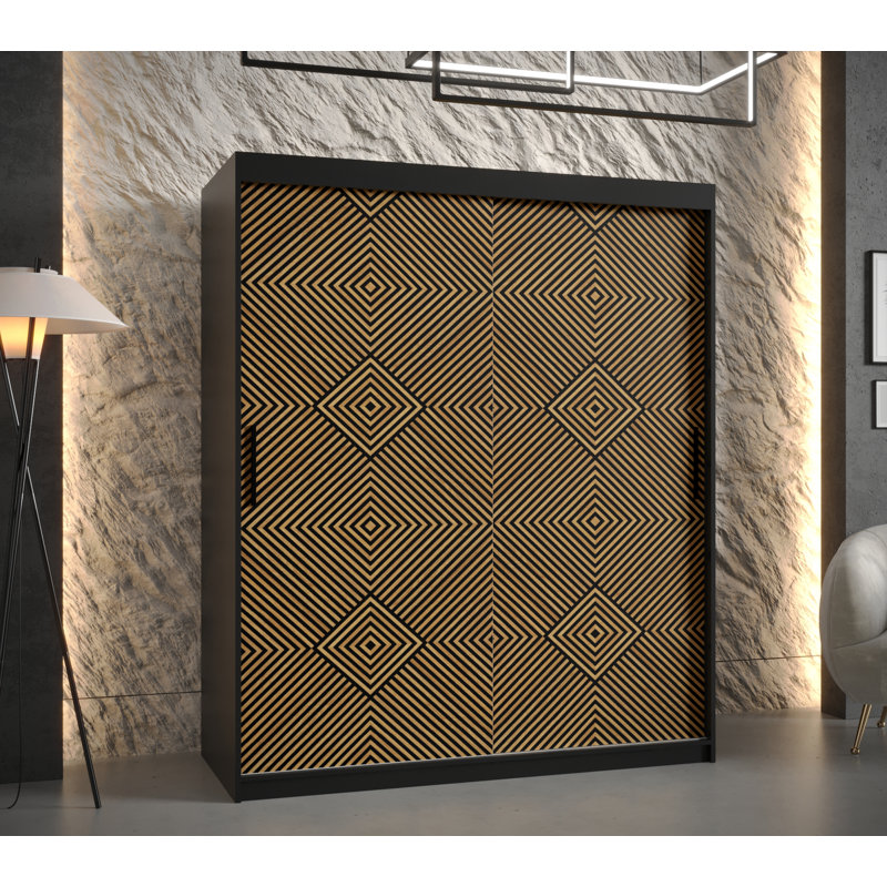 Alxavier 2 Door Manufactured Wood Wardrobe, 200cm H x 150cm W x 62cm D