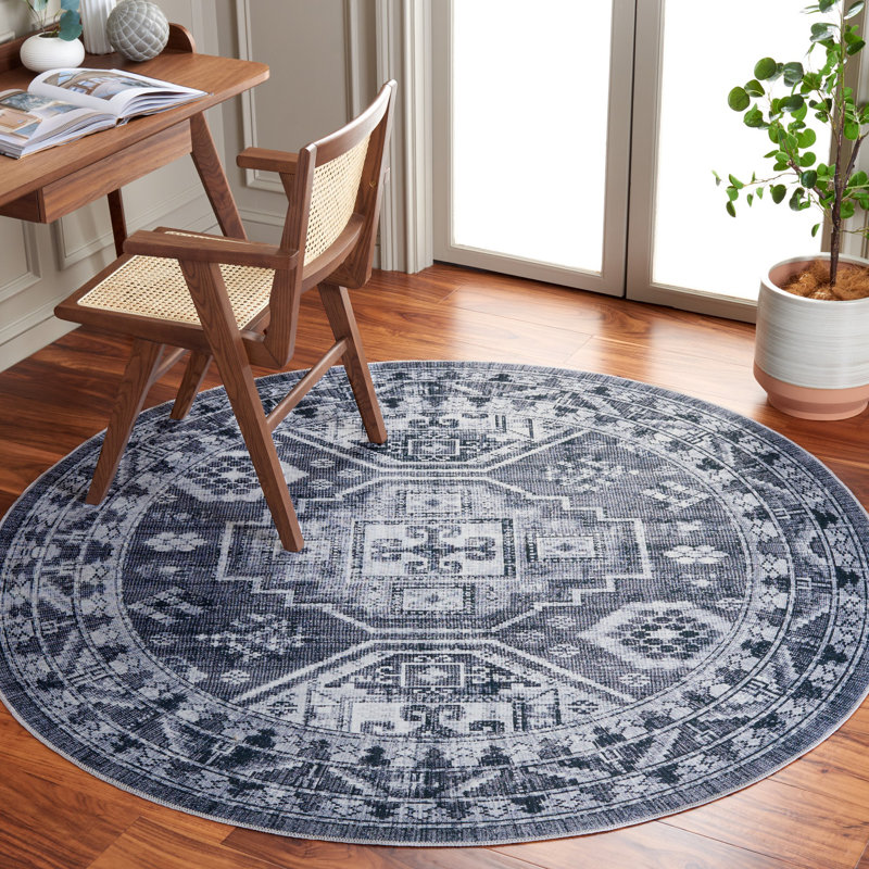 Tapis oriental lavable à la machine Arizona Performance, Rond 6 pi