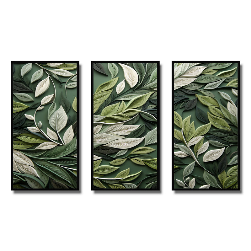 Herbes, sauge, sagesse, art floral, Cadre flottant noir, H 28 po x l 36 po