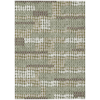 Machine Washable Indoor/Outdoor Chantille ACN2763 Geometric Rug