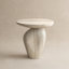 Table d'appoint d'extérieur moderne en faux travertin