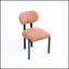 Ensemble de 2 chaises de salle à manger modernes rembourrées avec pieds en métal Mid-Century-1365774278