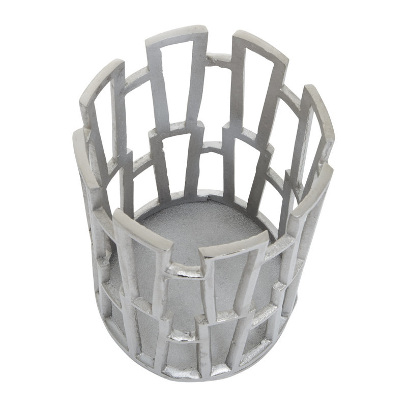 Delphi Aluminum Tabletop Lantern, 25cm H x 15.6cm W x 15.6cm D