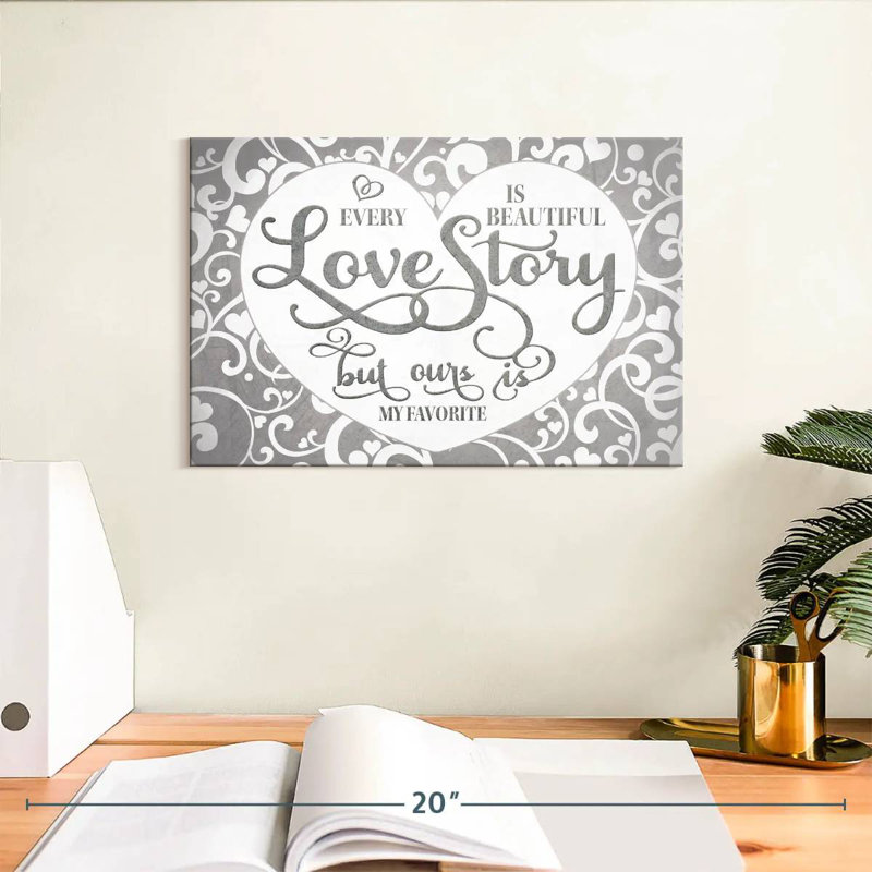 Tergel, histoire d'amour, typographie, H 8 po x l 12 po