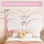 Single Children’S Bed Frame With LED Reading Lighting, Girls Bed Upholstered Platform Bed Frame With Butterfly-Shaped Adjustable Height Headboard, Easy Assembly, Blue(90×200Cm)-1499919451