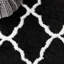 Tapis noir et blanc à motif géométrique-1573717986