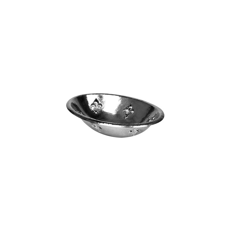 D'Vontz 14'' Metal Oval Bathroom Sink, Polished Nickel