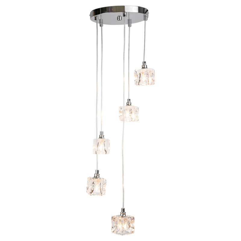Claxten 5 - Light Chrome Cluster Pendant