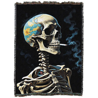 Pure Country Weavers - Anime Gift Blanket - The Smoker Tapestry Throw Blanket Woven from Cotton - Made in The USA (60x80)
