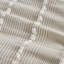 Édredon 100% coton - rayures taupe et blanches, bourre, confortable et teint, broderie en chenille