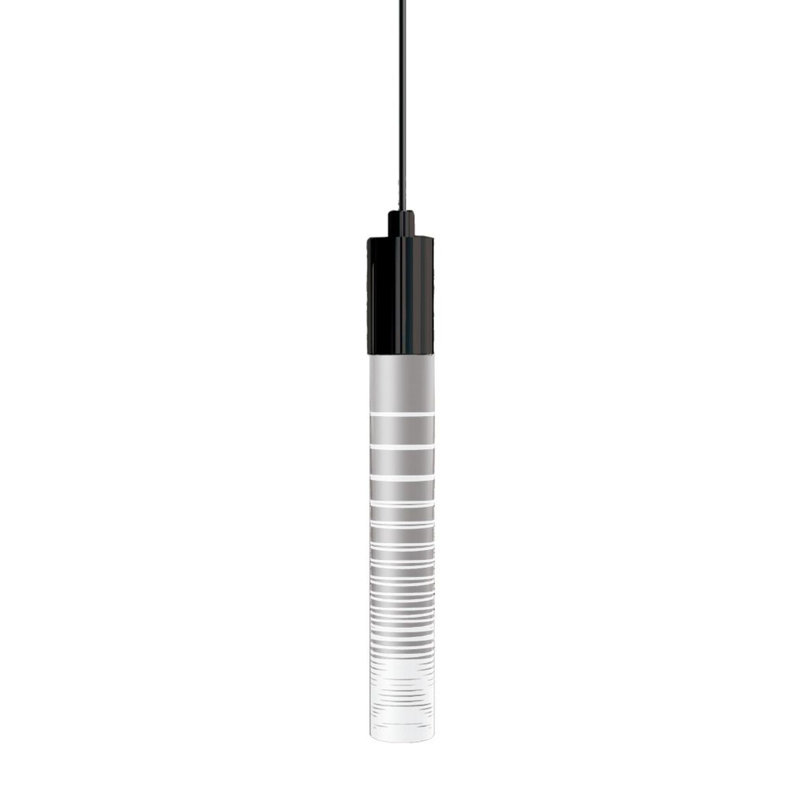 Luminaire suspendu en acrylique 1 po Gradient, Noir mat