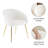 Set of 2 Modern Accent Chairs, Comfy Sherpa  Chair with Golden Metal Legs, Decorative Chair no Wheels-9353743-9353740-53750197