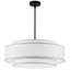 Lustre de tambour moderne à 6 lumières de 60 cm (23,6 po) avec abat-jour en tissu à texture lin à 3 niveaux-2013201094-2013201095