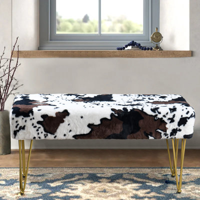 Faux Fur Upholstered Bench