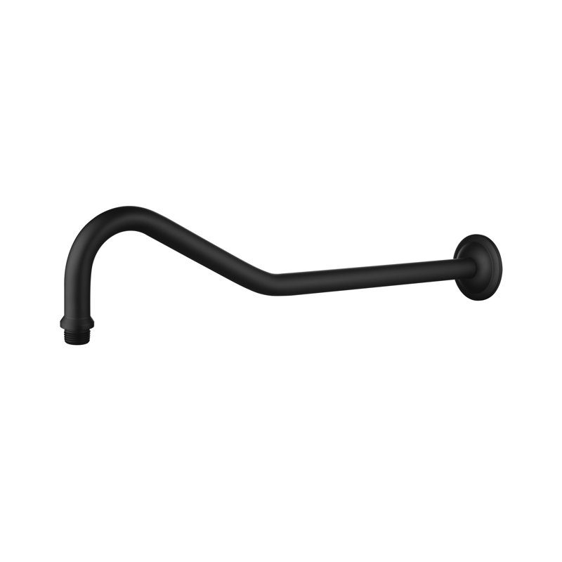Bras de douche noir mat, fabrication en acier inoxydable, installation sans effort et méthode de nettoyage Robuste, processus de nettoyage facile