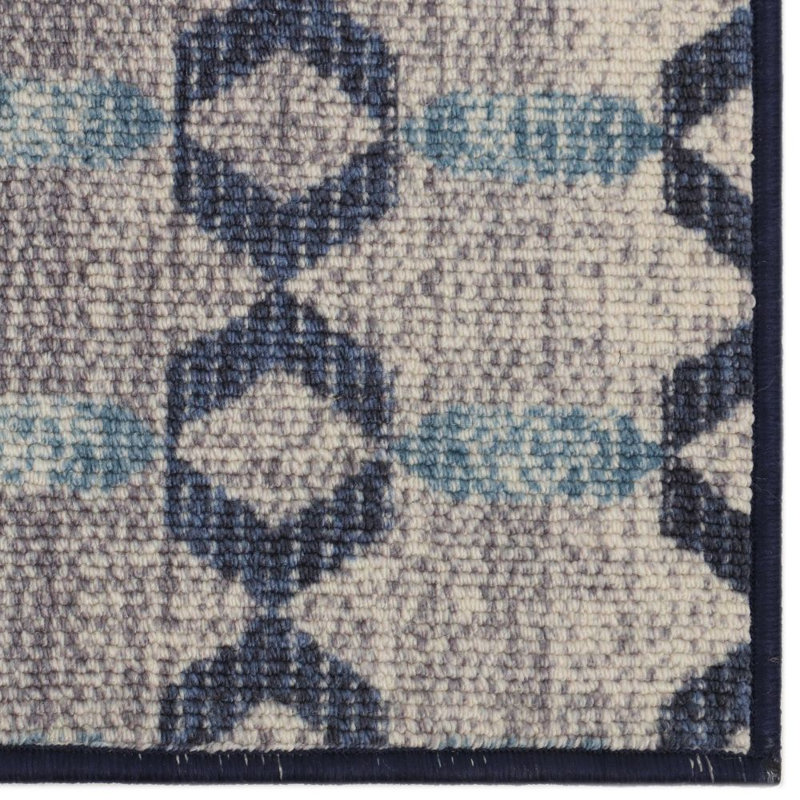 Tapis gris touffeté à motif géométrique Iyana, Rectangle 3 pi x 5 pi