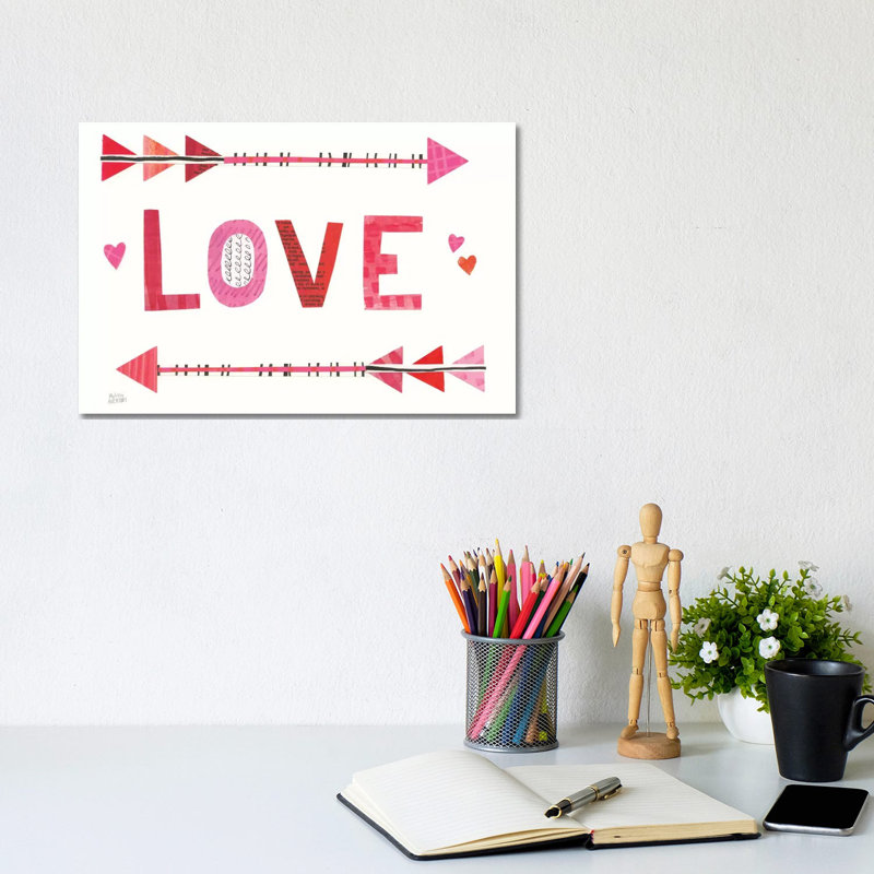 Love Words III by Melissa Averinos - Wrapped Canvas Print, 20.32 cm H x 30.48 cm W