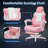 Adjustable Reclining Gaming Chair, Ergonomic Faux Leather Swiveling PC & Racing Computer Chair with Footrest and Lumbar Support-580077444