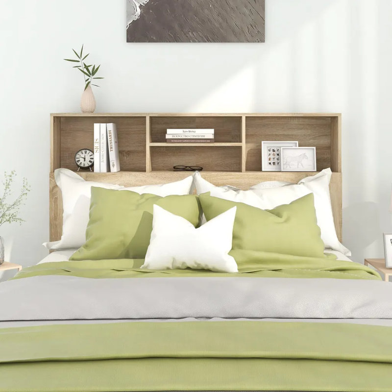 Melby Headboard Cabinet, Double (4'6), Sonoma