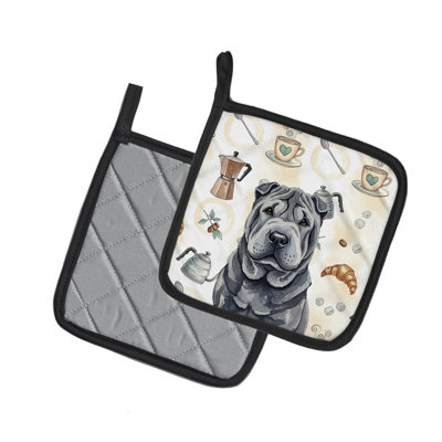 Paire de poignées noires Shar Pei Coffee Bar