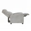 Fauteuil inclinable moderne avec dossier en velours côtelé gris clair, mobilier de salon confortable et élégant-1111076040