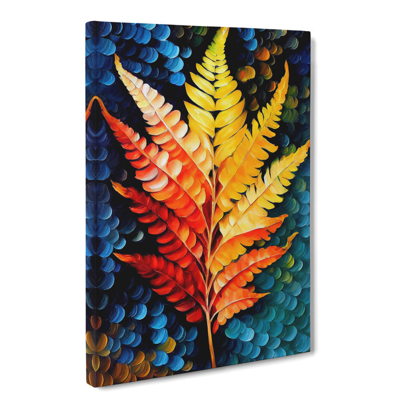 Soleiman Fern Leaf In Colour Vol.1 - Wrapped Canvas, 60cm H x 40cm W x 3cm D